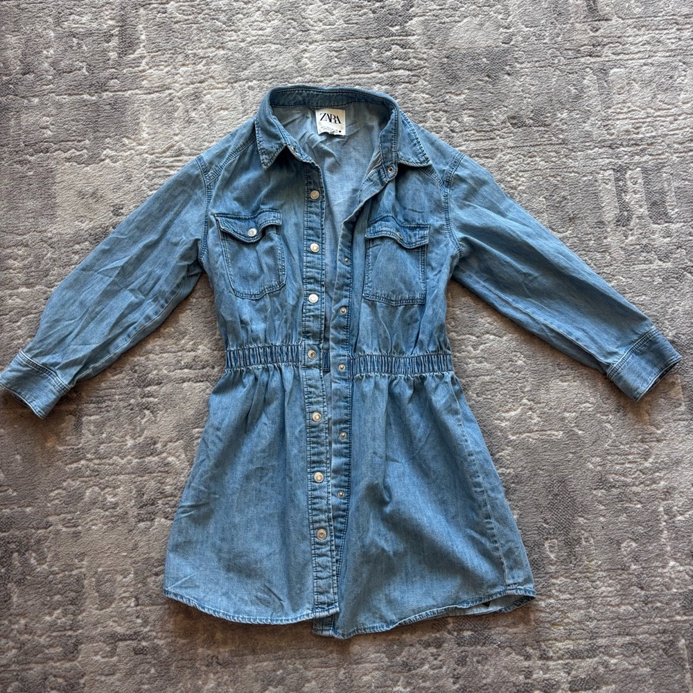 Zara Light Blue Denim dress